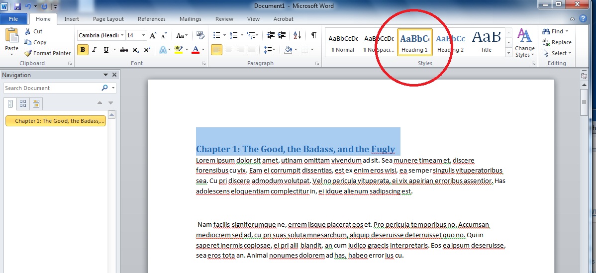 how to apply heading style in microsoft office word 2011 for mac